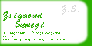zsigmond sumegi business card